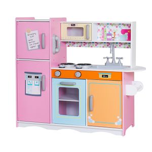 Kinderküche Prinzessin aus Holz | Rosa Spielküche 83x31x95cm
