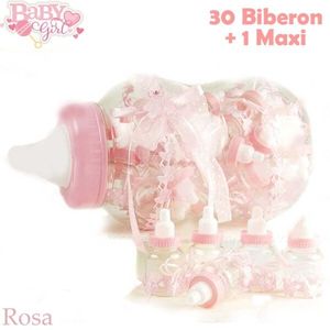 Maxi Rosa Gezuckerte Mandel Flasche Geburt Idee 30 Stück Baby +1 Maxi Taufe