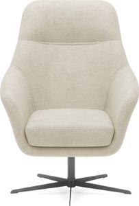 Relax Collection Drehstuhl CUBO – Komfortabler Sessel Drehfunktion Modernes Design Drehfunktion Perfekt für Büro Wohnzimmer und Relaxzonen 76x97x76 cm, Farbe: Beige