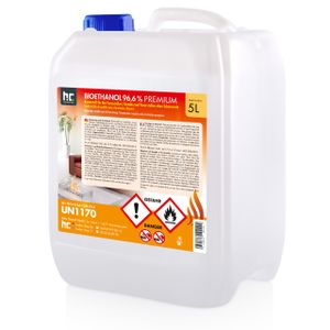 2 x 5 Liter Bioethanol 96,6% Premium für Ethanol-Brenner oder Kamine
