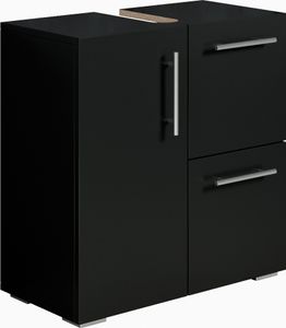 Badezimmer Badmöbel Mars 60cm - Schwarz - Unterschrank Badmöbelset Badschrank Schrank Waschbeckenunterschrank