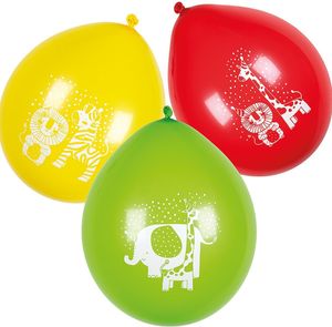 Luftballons Safari Party Wilde Tiere Afrika 6 Stück Party-Deko Kindergeburtstag