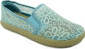 ESPARGATAS Damen Espadrilles mit rutschfester Sohle bequem schuhe strand/schwimmbad/stadt blau 36 EU - UECOOMR