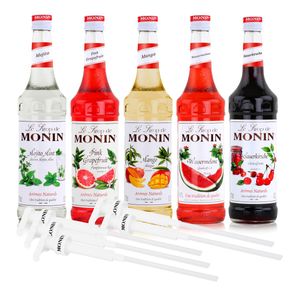 Monin Sirup Cocktail-Set Sauerkirsche, Wassermelone, Mango, Grapefruit, Mojito