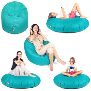 Sit&Joy Sitzsack 2 in 1 Sitzkissen Bodenkissen für Erwachsene & Kinder - Gaming mit Füllung Kissen Sessel BeanBag in 3 Größen und 27 Farben erhältlich mit Reißverschluss (Ø 100cm)
