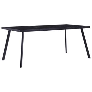 vidaXL Jedálenský stôl čierny 160 x 80 x 75 cm Tvrdené sklo