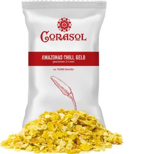 Corasol Amazonas Chili, gelb, geschrotet, 2-3 mm (6 g im Aromabeutel)