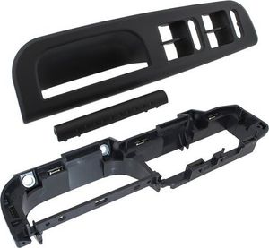 Kryt kľučky 4 dverí + kryt + držiak na upevnenie spodného dielu ČIERNY pre VW Sharan 7M / Seat Alhambra