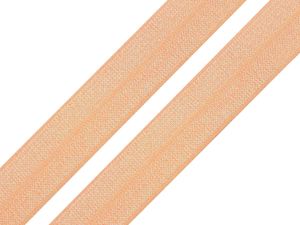 25m Falzgummi 20mm Faltgummi elastisches Einfassband Schrägband Saumband Farbwahl, Farbe:puderrosa