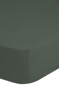 Hip spannbettlaken 180x200 cm - 100% Baumwolle/ Satin - Dunkel Olivgrün