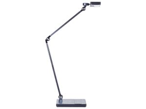LED Schreibtischlampe Schwarz Aluminium 73 cm mit Ladefunktion Ladestation Verstellbar Modernes Design Minimalistisch für Büro Schreibtisch