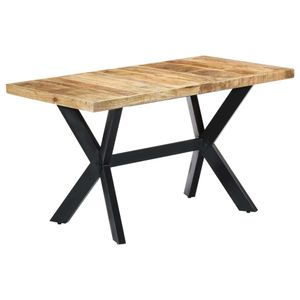 vidaXL Jedálenský stôl 140 x 70 x 75 cm Masívne hrubé mangové drevo