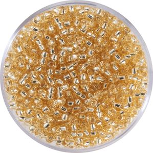 Miyuki-Rocailles, 2,2mm, 12g silverlined gold