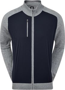 Footjoy Herren Strickjacke aus Funktionsmaterial mit Wolle Marine / Grau M Footjoy Herren Strickjacke aus Funktionsmaterial mit Wolle Marine / Grau M