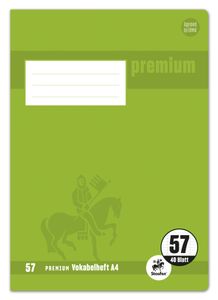 Staufen® Vokabelheft Premium Lineatur 57 liniert DIN A4 ohne Rand, 40 Blatt