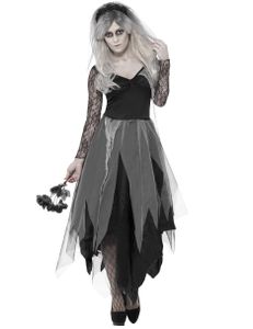 Halloween Kostüm Kleid m Dead Totenköpfe Damen S,M,LXL Kapuze Zombie 