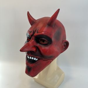 Halloween Teufel Maske Handschuhe Kostüm, Maske Horror Kostüm Maske Cosplay Requisiten Halloween Party Maske – (Einzelmaske)