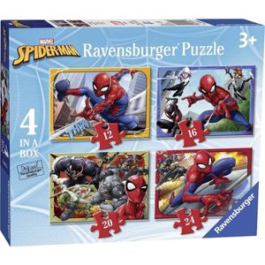 4 in 1 Puzzle Box | Spiderman | Marvel | Ravensburger | Kinder Puzzle