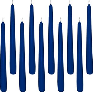 10 Spitzkerzen dunkelblau 23,5 x 245 mm