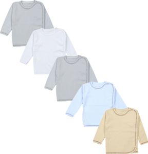 TupTam Uni Baby Wickelshirt Langarm 5er Pack, Farbe: Junge 2, Größe: 56