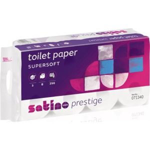 Satino Toilettenpapier 071340 Prestige 3 Bl./Rl. 8 Rl./Pack.
