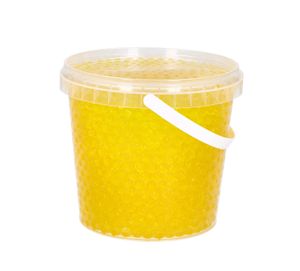 1 Liter Eimer Aqualinos Aquaperlen Hydroperlen Wasserperlen Gelkugeln Gelperlen Gelb-Orange_SM