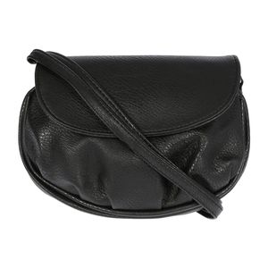 Schultertasche Abendtasche Umhängetasche Überschlagtasche Kunstleder 19x15x6cm Schwarz