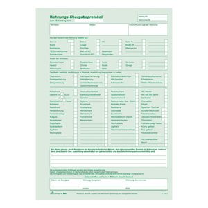 RNK Verlag 524/10 Universal-Mietverträge für Wohnungen SD Übergabeprotokoll 4x2 Blatt A4