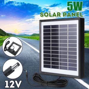 5W 12V Solarpanel Solarmodul Solarzelle Solar Panel Polysilicium + Kabel Tragbar