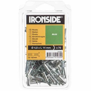 Ironside 141-039 Blindnieten 4,8/14, silber-grau (70er Pack)