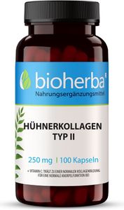 Kolagen z kurczaka typu II 250 mg - 100 kapsułek | Czysty peptyd kolagenowy | Najwyższa jakość