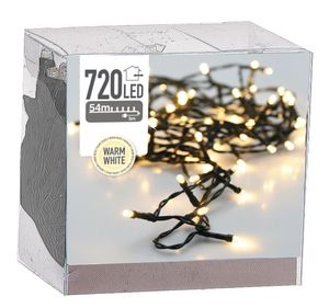 Svetlo vianočné 720 LED,54 m, teplé biele, vonkajšie/vnútorné,Imitáciaácia