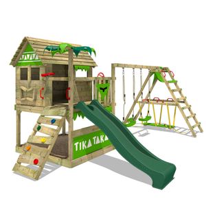 Fatmoose Spielturm Klettergerüst TikaTaka mit Surfanbau - grün
