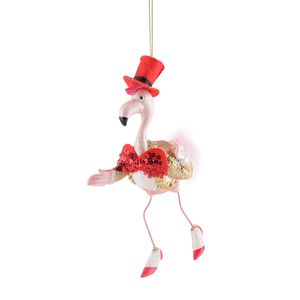 Gift-Company Christbaum-Hänger Flamingo rotem Zylinder