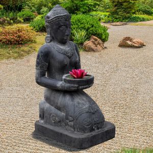 Garten Skulptur Kniende Göttin Ballari mit Wasserschale