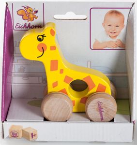 Eichhorn Schiebetier, Greiftier Giraffe Gelb Holzspielzeug Nr.: 100003736