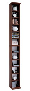 VCM Wood CD DVD Stand Storage Standing Shelf Bookshelf Dekorativní police Bigol Core Walnut