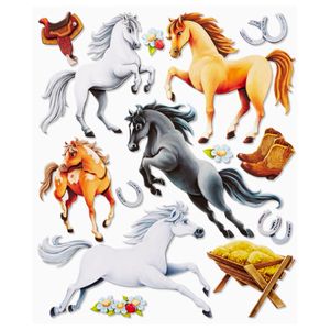 XXL 3D-Sticker Pferd, 30x30 cm, 14 Teile