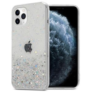 Cadorabo pouzdro pro Apple iPhone 11 Protective Case in Transparent Mobile Phone Case TPU Case Glitter Cover Case Glitter