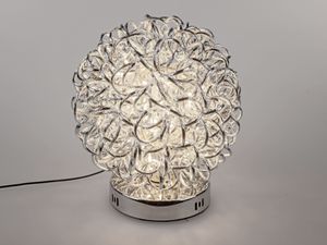 Formano Lampe Kugel Draht silber 30 cm Deko Leuchte auf Fuß 60 LED
