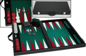 Philos Backgammon grün groß 46,5x28cm