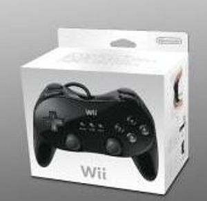 Nintendo Wii Classic Controller Pro, Gamepad, Wii, Kabel, Černá