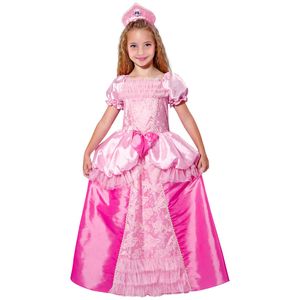Princeznovské šaty s čelenkou růžové - růžové 104 cm