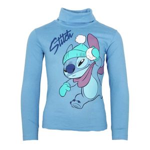 Disney Lilo und Stitch Kinder Rollkragen Langarmshirt Shirt – Blau / 128