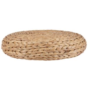 BELIANI Pouf Natur ⌀ 40 cm Rund aus Wasserhyazinthe im Boho Stil Moderner Niedriger Sitz Hocker für Wohnzimmer Schlafzimmer Indoor Meditation