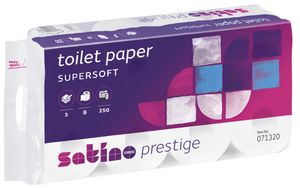 satino by wepa Toilettenpapier Prestige 3-lagig hochweiß