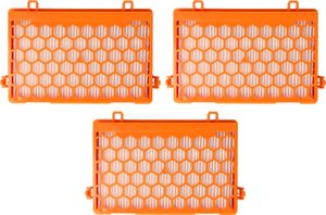 vhbw 3x Staubsaugerfilter kompatibel mit Thomas crooSer animal, eco, eco 2.0, parquet, one, parquet 2.0 Staubsauger - HEPA-Filter Orange Weiß