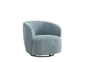 Loungesessel Relaxsessel Designer Sessel Alma aus Kord drehbar - Blau