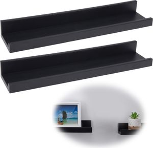 LS-LebenStil 2 Wandregal Wandboard 45cm Set 2-fach Deko Regal Schweberegal Küchenregal schwebend schmal für Bilderrahmen Bilder Fotoleiste Bücherregal LS-LebenStil 2 Wandregal Wandboard 45cm Set 2-fach Deko Regal Schweberegal Küchenregal schwebend schmal für Bilderrahmen Bilder Fotoleiste Bücherregal