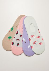 Urban Classics TB5179 | Recycled Yarn Invisible Summer Socks 4-Pack Füßlinge - Farbe: multicolor - Größe: 43-46